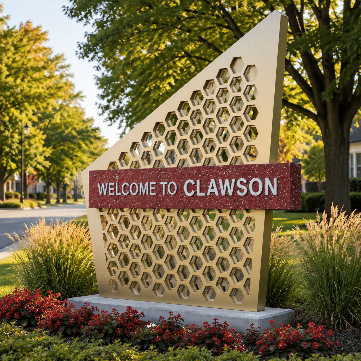 Welcome to Clawson, Michigan city sign